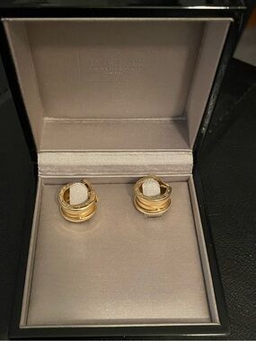 Bvlgari 18k Yellow Gold B. Zero 1 Hoop Earrings 15.12Grams